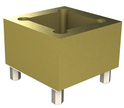 MR-22135 30x30 square type bronze holder